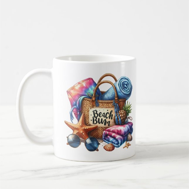 Beach bum coffee mug (Left)