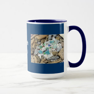 Beach Bum! Coffee Mug gifts Shells Sea Glass Agate