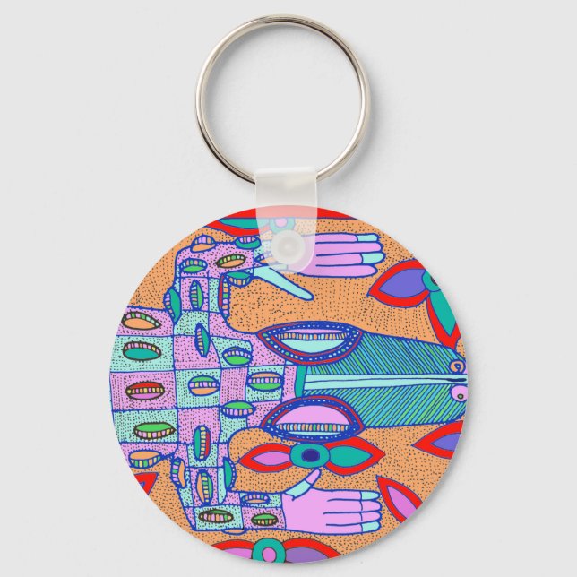 Beach Bum Croc Key Ring (Front)