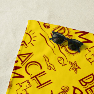 Beach Bum Dad Beach Towel