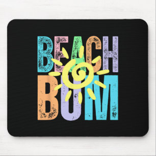 Beach Bum Distressed Summer Vacation Beach Life Su Mouse Mat