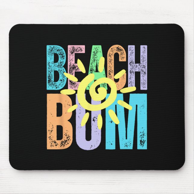 Beach Bum Distressed Summer Vacation Beach Life Su Mouse Mat (Front)