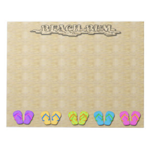 Beach Bum Flip Flops Large Note Pad