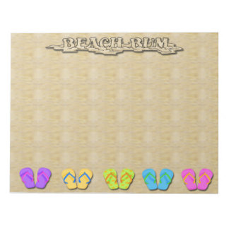 Beach Bum Flip Flops Large Note Pad