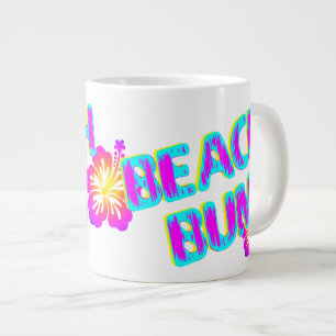 Beach Bum Funny Saying Pink Large Coffee Mug
