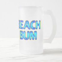 Beach Bum Funny Slogan in Blue