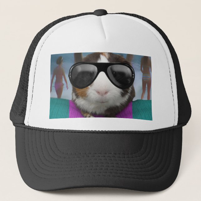 Beach bum guinea pig trucker hat (Front)