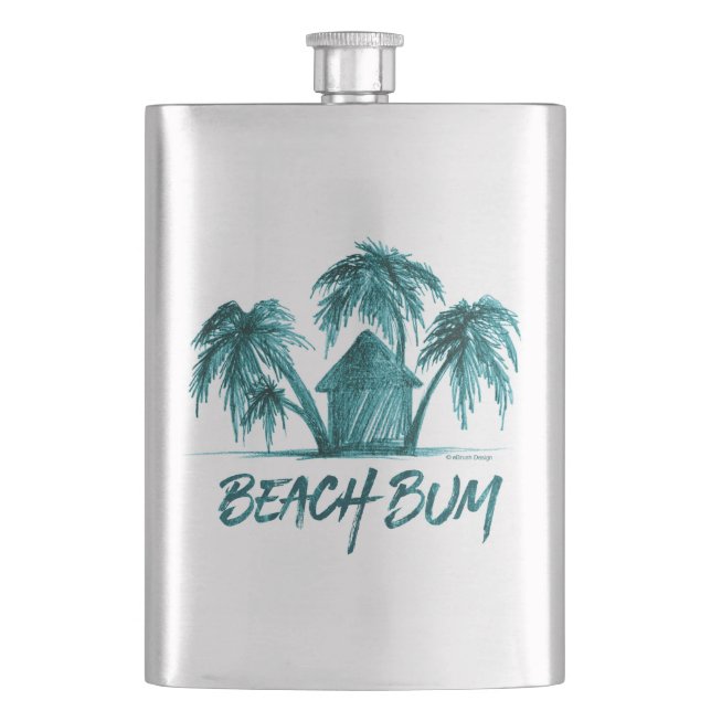 Beach Bum Hip Flask (Front)