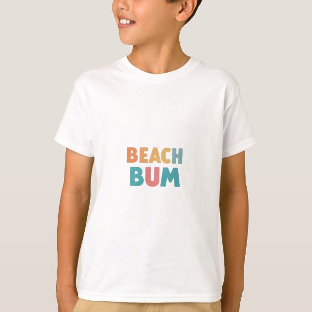 Beach Bum.Kids T-Shirt (Front)