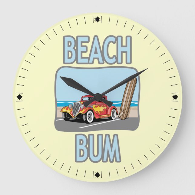 Beach Bum Large Clock (Front)