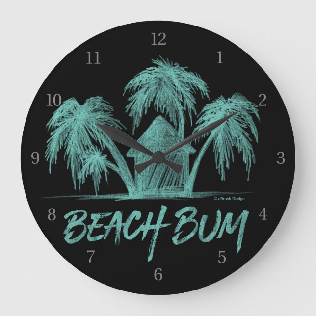 Beach Bum Large Clock (Front)