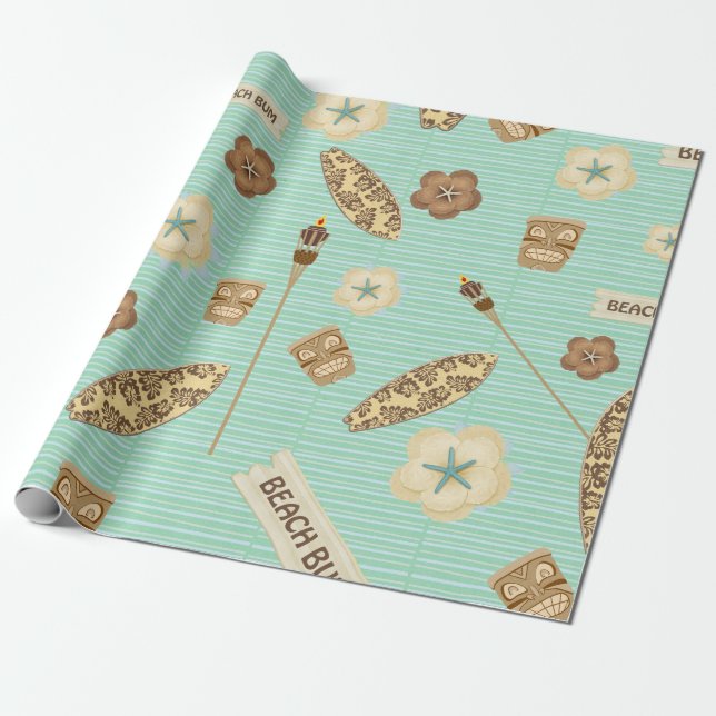 Beach Bum Linen Wrapping Paper (Unrolled)