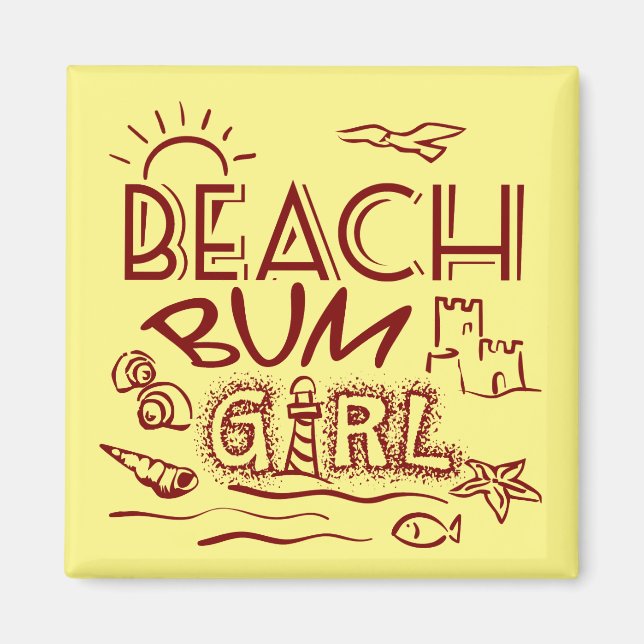 Beach Bum Magnet (Front)
