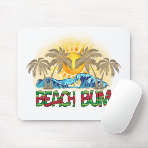 Beach Bum   Ocean Waves   Tropical Mouse Mat