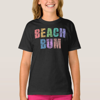 BEACH BUM-Retro Vintage Distressed Beach Bum  T-Shirt