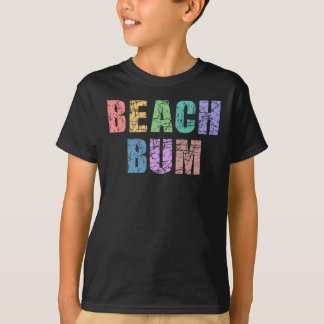 BEACH BUM-Retro Vintage Distressed Beach Bum T-Shirt