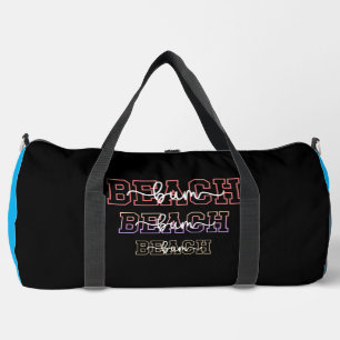 Beach Bum Stacked Text Design Duffle Bag
