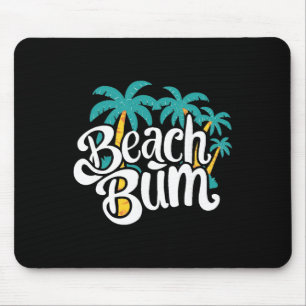 Beach Bum Summer Sandy Ocean Vibes And Waves Surfi Mouse Mat