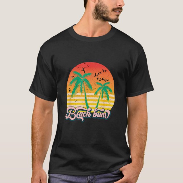Beach Bum Summer Vacation Leopard Women Girls T-Shirt (Front)