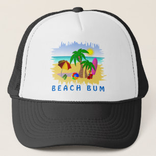 Beach Bum Sun Sea and Surf Fun Colourful Hat