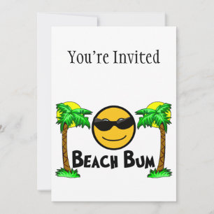 Beach Bum Sunshine & Palm Trees Invitation