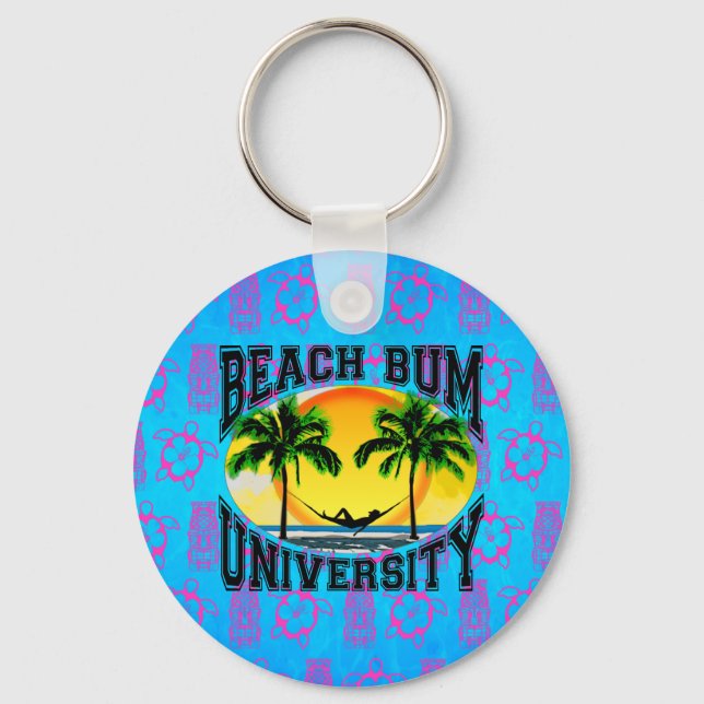 Beach Bum University Key Ring (Front)