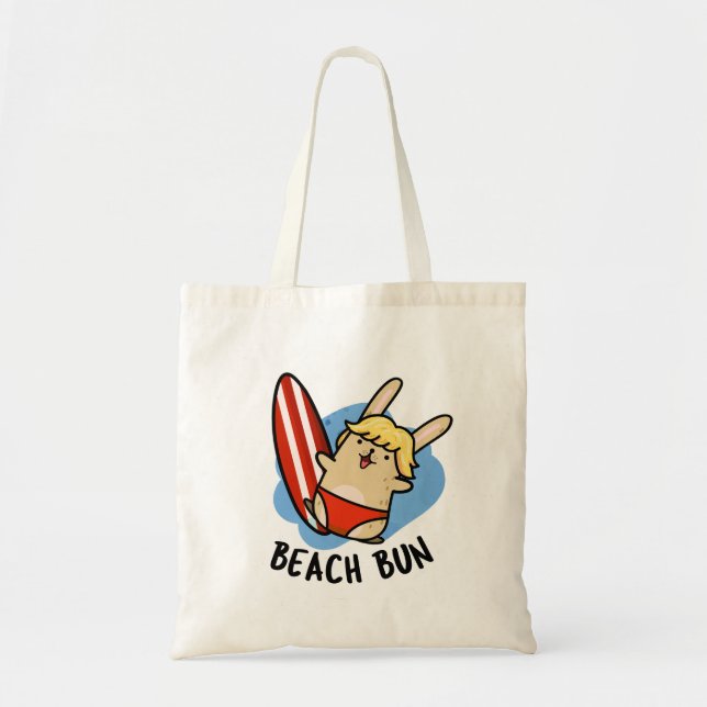 Beach Bun Funny Bunny Pun  Tote Bag (Front)
