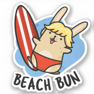Beach Bun Funny Bunny Puns 