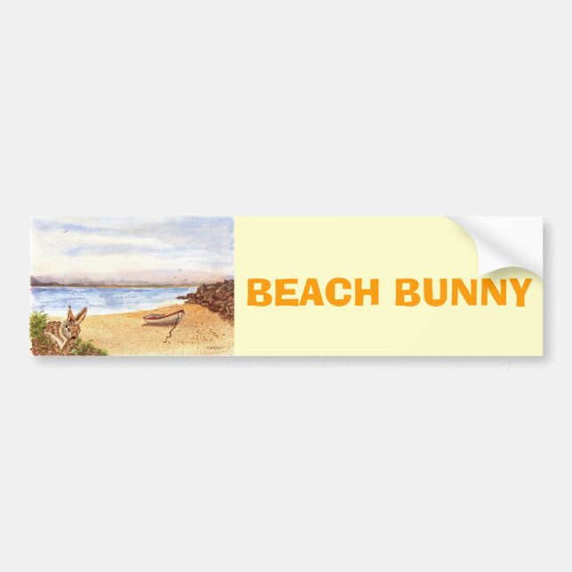 'Beach Bunny' Bumper Sticker (Front)