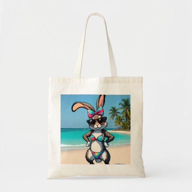 Beach Bunny Summer Vacation Vibes Tote Bag (Front)