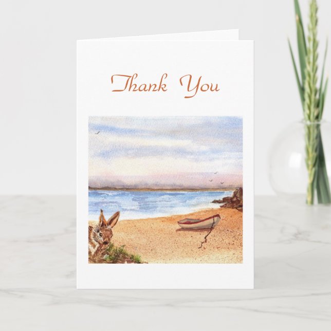 'Beach Bunny (Thank You)' Card (Front)