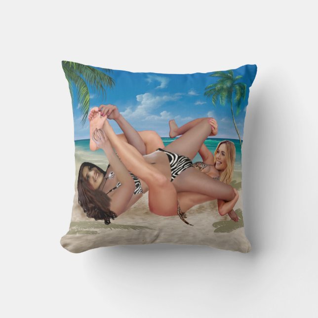 BEACH BUNNY'S TICKLE WRESTLING CUSHION (Front)
