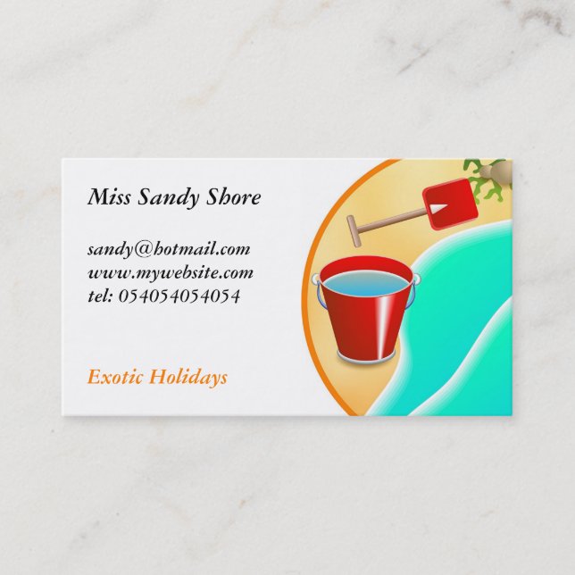 Beach Business Card (Front)