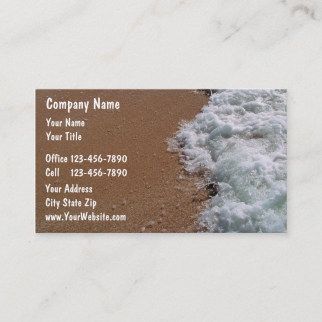 Beach Business Cards (Front)