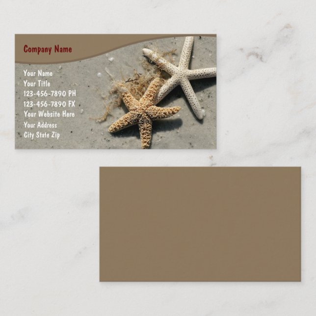 Beach Business Cards (Front/Back)