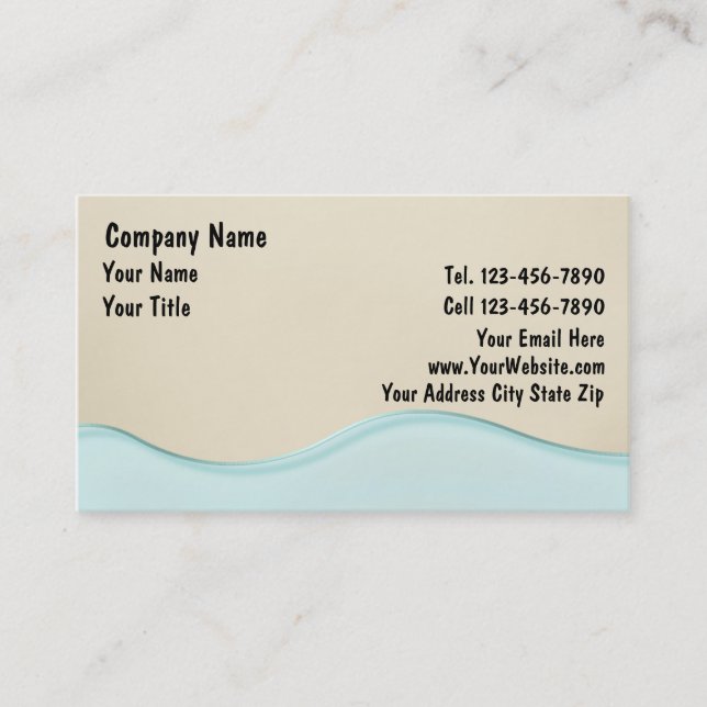 Beach Business Cards (Front)