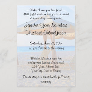 Beach Cabana Wedding Invitation