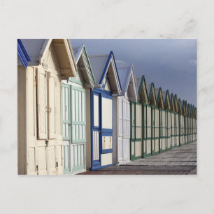 Beach cabins on a 2 km boardwalk postcard