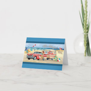 Beach Camper + Classic Car Note Cards