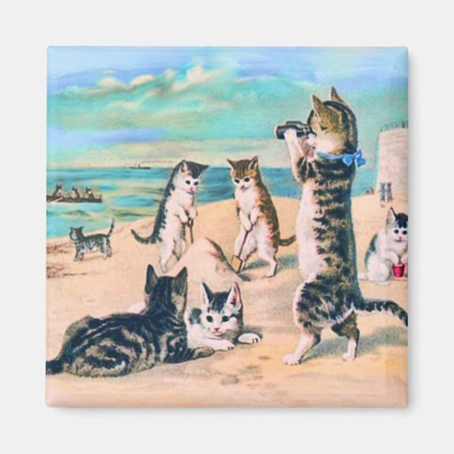 Beach Cats Magnet (Front)