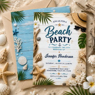 Beach Celebration Party Invitation