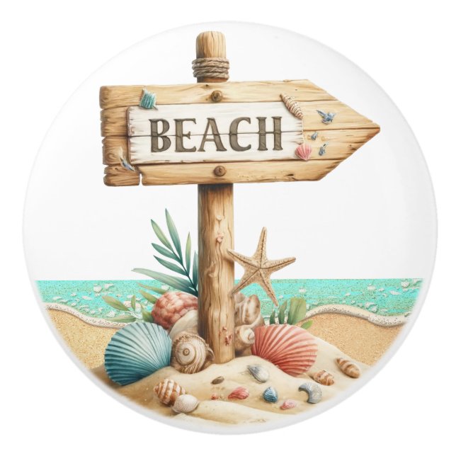 Beach  ceramic knob (Front)