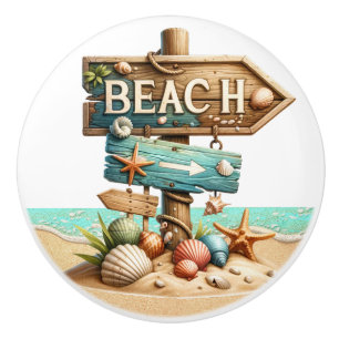 Beach ceramic knob