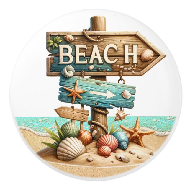 Beach  ceramic knob (Front)