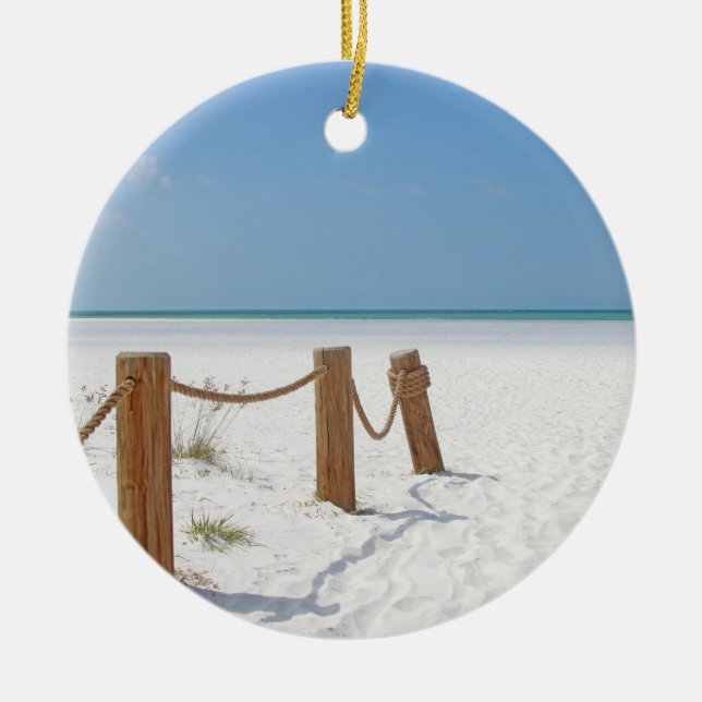 Beach Ceramic Tree Decoration (Front)
