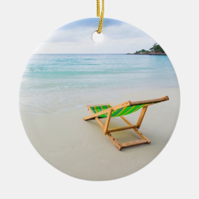 Beach Ceramic Tree Decoration (Front)