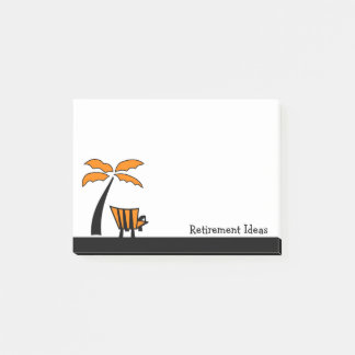 Beach Chair and Palm Tree Retirement Ideas Post-it Notes