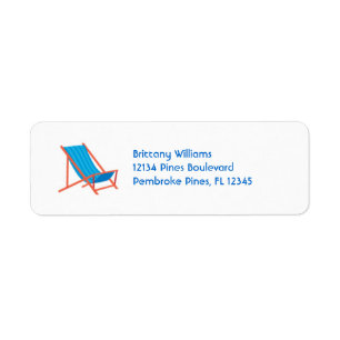 Beach Chair Label