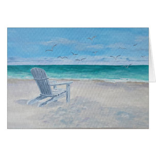 Beach chair painting, feel better card