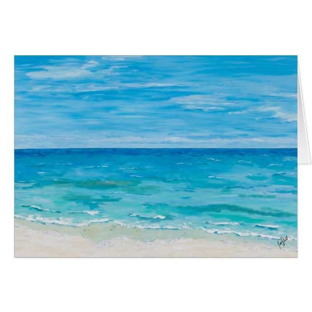 Beach chair painting, feel better card (Front Horizontal)